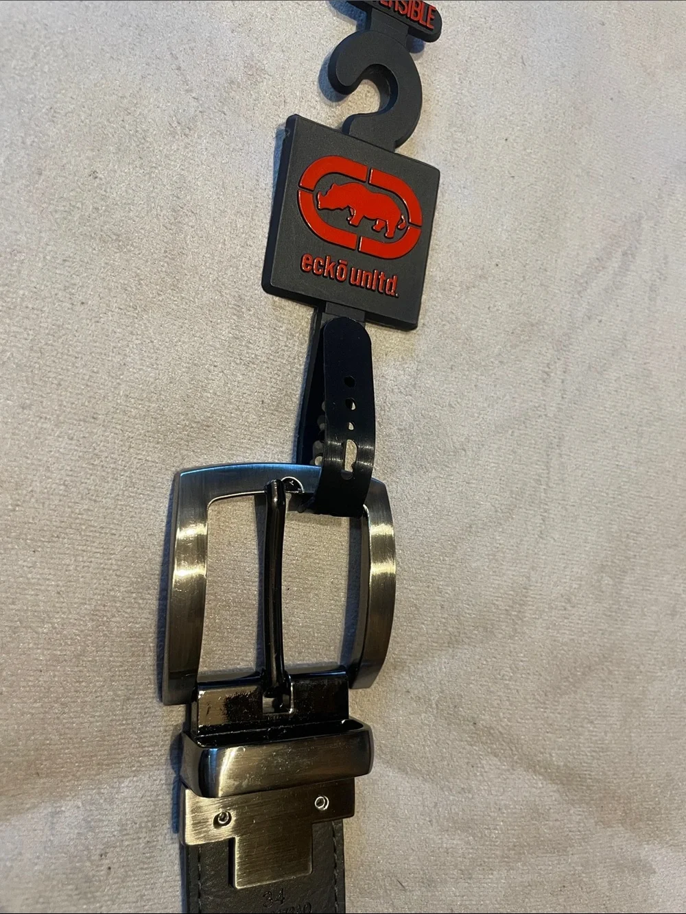 Ecko Unlimited Black Leather Belt Trio (Black, Dark Brown)